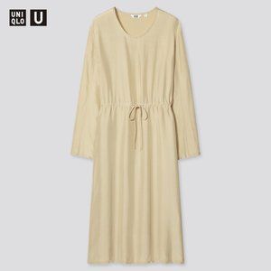 Lemaire SHINY RAYON LONG-SLEEVE DRESS XL